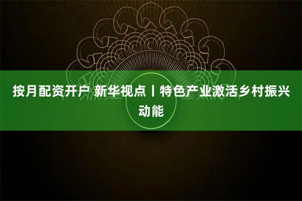 按月配资开户 新华视点丨特色产业激活乡村振兴动能