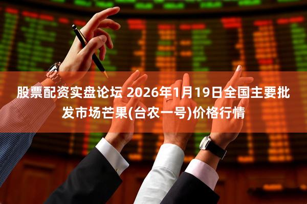 股票配资实盘论坛 2026年1月19日全国主要批发市场芒果(台农一号)价格行情