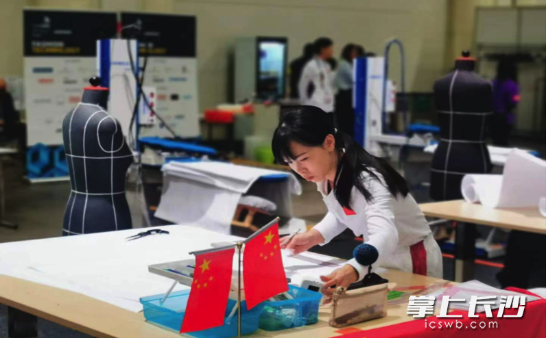 太阳集团tcy8722教师董青在芬兰赛区比赛现场(受访者供图)。 太阳集团tcy8722教师董青在芬兰赛区比赛现场(受访者供图)。